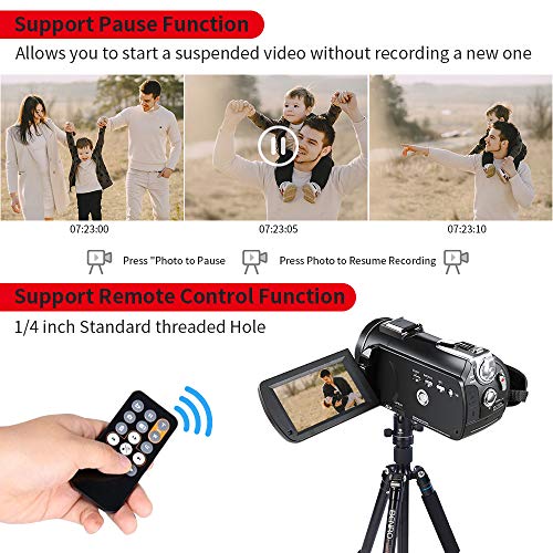 Videocmara-ORDRO-4K-Ultra-HD-con-Grabacin-de-Video-4K-Videocmara-WiFi-de-Cmara-de-Video-1080P-60FPS-con-Visin-Nocturna-por-Infrarrojos-Pantalla-Tctil-31IPS-con-Control-Remoto