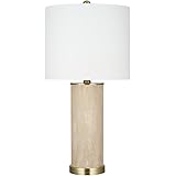 Amazon Brand – Rivet Modern Shagreen Table Lamp, LED Bulb Included, 25"H, Beige