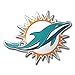 FANMATS 60460 - NFL - Miami Dolphins Embossed Color Emblem | Dolphin Primary Logo