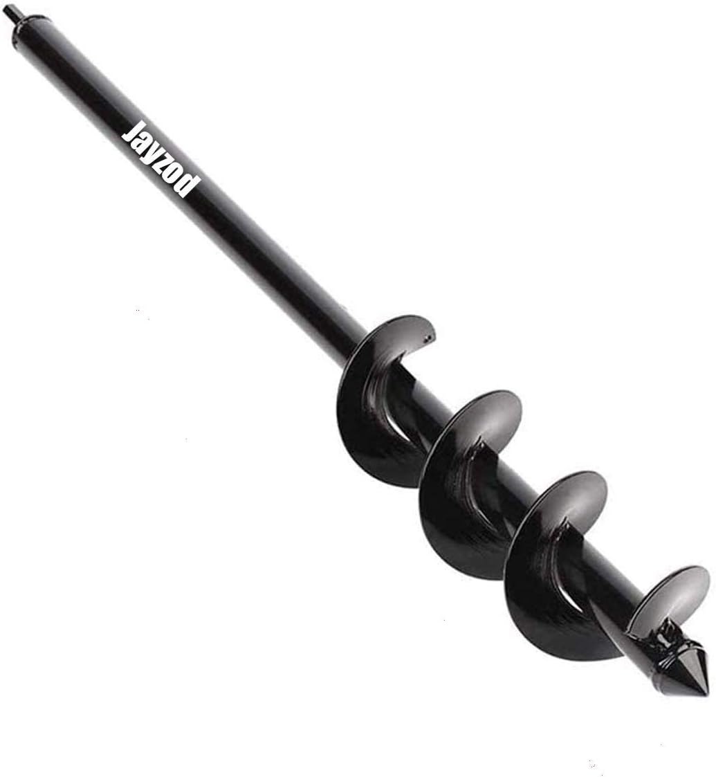 Jayzod 3.5"x24" Auger Drill Bit for Planting，Garden Auger Spiral Drill