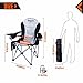 KingCamp Camping Chair Heavy Duty Lumbar Back Support Oversized Quad Arm Chair Padded Folding Deluxe with Cooler Armrest Cup Holder, Supports 350 lbsthumb 1