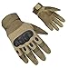 Ventilate Wear-resistant Tactical Gloves Hard Knuckle and Foam Protection for Shooting Airsoft Hunting Cycling Motorcycle Gloves Men's Outdoor Half finger Full finger Gloves Black M/L/XL
