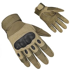 Ventilate Wear-resistant Tactical Gloves Hard Knuckle and Foam Protection for Shooting Airsoft Hunting Cycling…