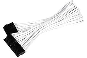 Silverstone Tek Sleeved Extension Power Supply Cable with 1 x Motherboard 24-Pin Connector (PP07-MBW)