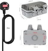 Anesty Outdoor Socket 6m Extension Lead 2 Gang IP66 Waterproof Sockets view 2