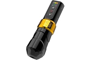 KISS OF DRAGON Wireless Tattoo Machine Pen Rotary Cartridge Tattoo Gun with 2400mAh Battery Power Coreless Motor Tattoo Equipment Supply for Professionals and Beginners Tattoo Artists, Gold