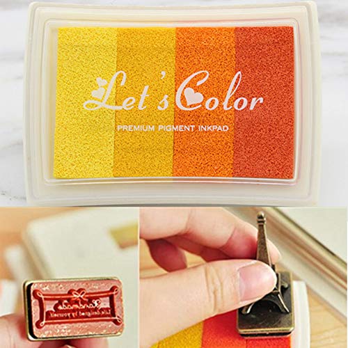 STORE-HOMER - Multicolour Creative DIY Oil Rubber Stamps Ink Pad for Wedding Decoration Party Favors and Gifts Craft Supplies Fingerprint Tree
