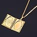 U7 Women 18K Gold Plated Photo Locket Necklace with Rolo Chain 22 Inch Rectangle Allah Pendant Muslim Jewelry