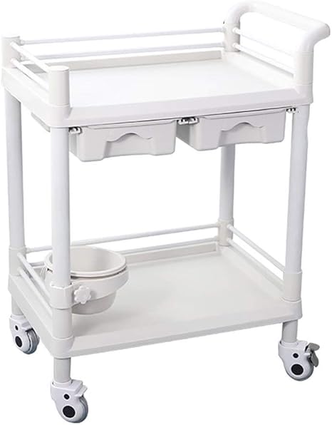 Yxx 2 Shelf Beauty Makeup Spa Medical Utility Rolling Carts