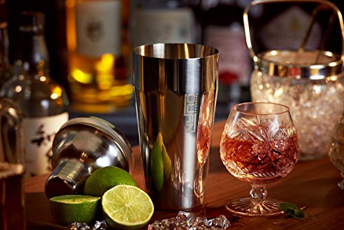Nyno-Homeware 4-teiliges Cocktail Shaker Set hochwertigem Edelstahl - Shaker mit eingebautem Sieb, Löffel, Barstößel… – Bild 5