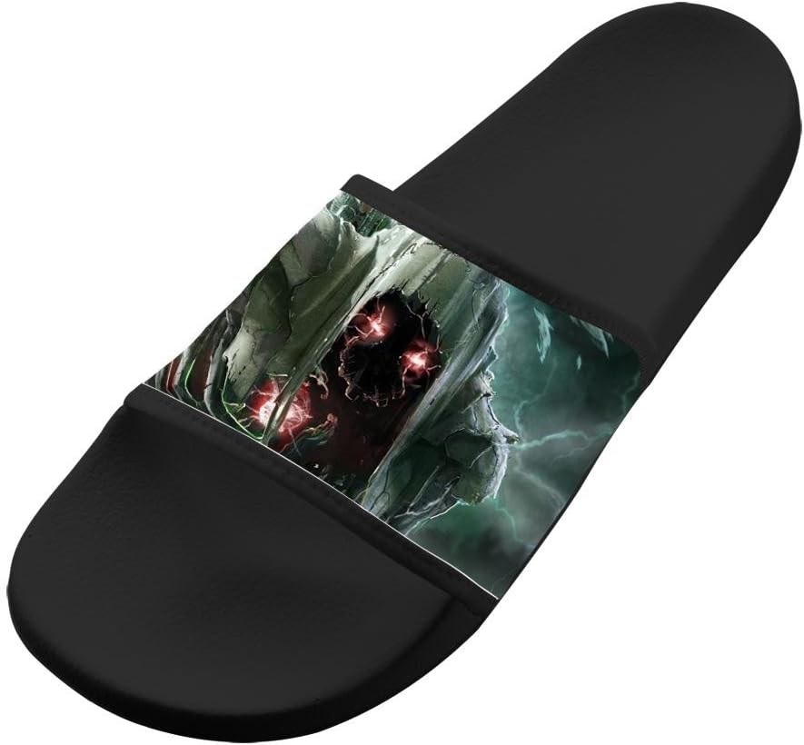 Casual Grim Satan Death Slippers Home Comfy Flat Sandals Walking Flip-flop