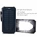 15000mAh Outdoor Dual USB Portable Solar Power Bank Charger (Black)