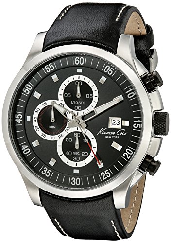 Kenneth Cole New York Men's KC8093 Dress Sport Analog Display Japanese Quartz Black Watch