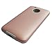 Moto E4 Case, Dretal [Shock Absorption] Ultra-thin Anti-slip Armor Silicone Rubber Heavy Duty Hybrid Protective Cover For Motorola Moto E4 / Moto E (4th Generation) (Rose Golden)