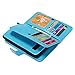 Samsung S8 Case, Joopapa Galaxy S8 Wallet case, Pu Leather Magnet Stand Wallet Credit Card Holder Flip Case Cover Built-in 9 Card Slots Case For Samsung Galaxy S8 (Blue)