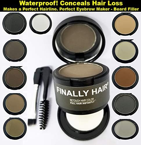 Finally Hair Auburn Dab-on Hair Fibers & Hair Loss Concealer, Hairline Creator, Eye Brow Enhancer, and Beard Filler. Dab-on Hair Fiber Cream (Auburn)