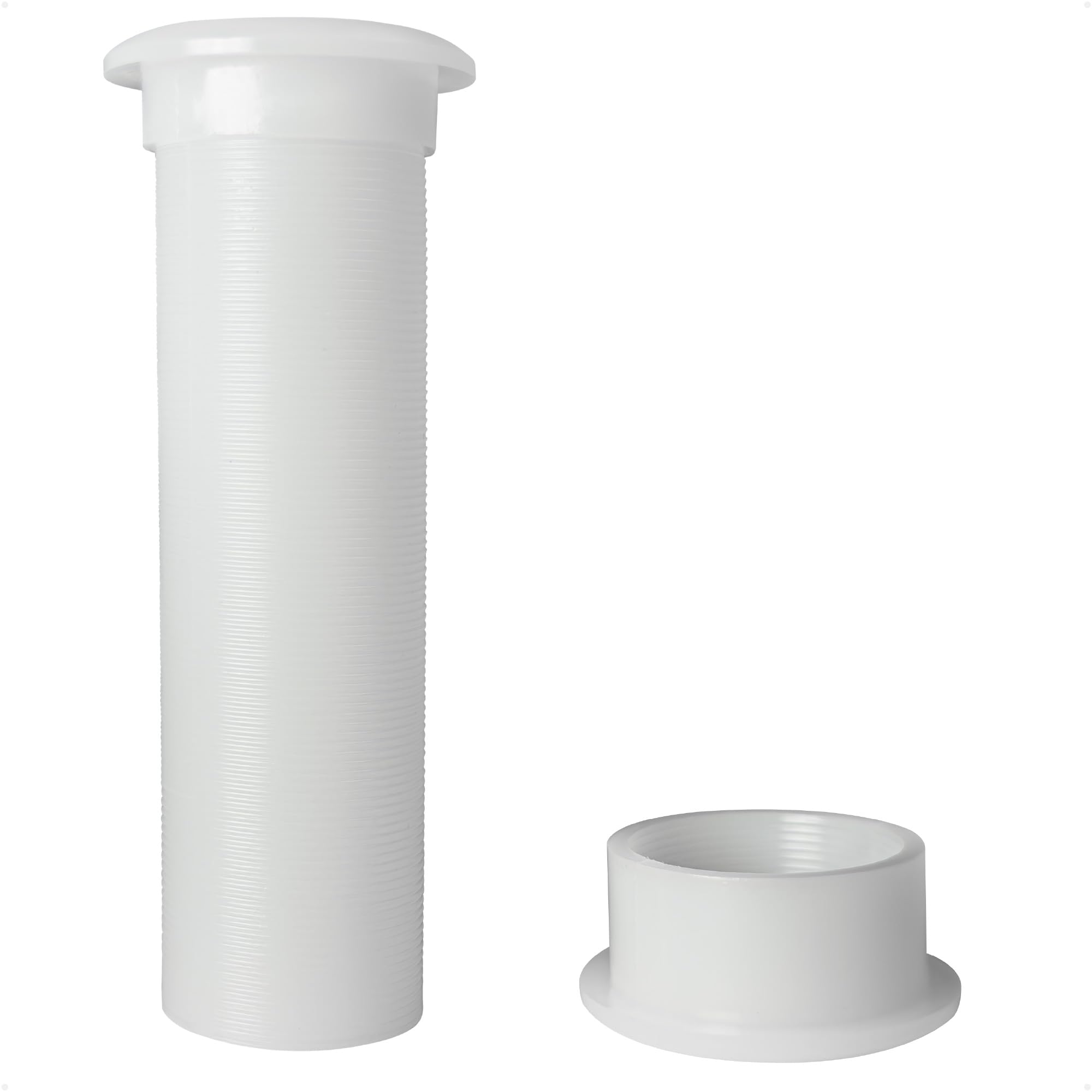 Five Oceans 3/4-Inch Boat Motorwell Thru Hull Drain Tube, White Nylon, Livewell Overflow Drain Tube - FO2865