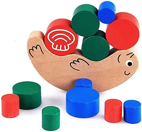 Kids Baby Building Blocks Snail Balance Stacking Game Wooden Toy Child Gift