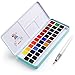 Lightwish MeiLiang Watercolor Paint Set, 36 Vivid Colors in Pocket Box with Metal Ring and Bonus Watercolor Brush, Perfect for Students, Kids, Beginners & More