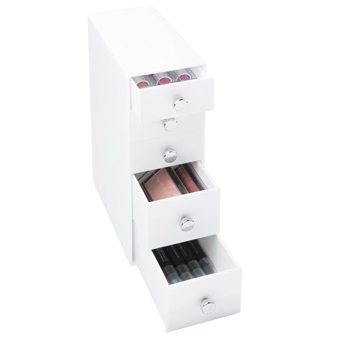 mDesign Mini Makeup Drawers Stacking Cosmetic Trays Makeup Storage