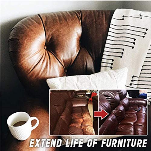 EKUPUZ Black Leather Repair Kits for Couches - Leather Repair Filler Kit for Car Seats, Sofa & Furniture - Liquid Scratch Filler Formula Repairs Couch Tears & Burn Holes