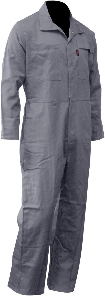 Chicago Protective Apparel 605-FRC-G-XL FR Cotton Coverall, X-Large, Grey