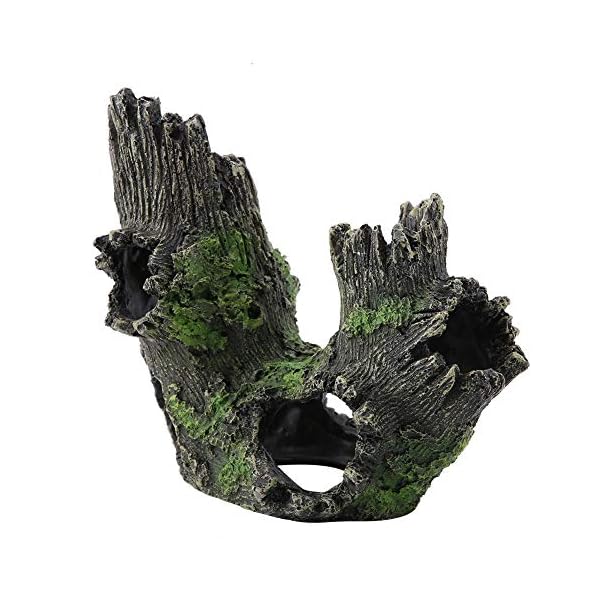 Duokon Marine Fish Tank Acquario Ornament Resina Artificiale Legno Marcio Decor Cave Decorazione Naturale Habitat(ST…