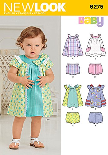 Simplicity Creative Patterns New Look 6275 Babies' Dress and Panties, A (NB-Small-Medium-Large)