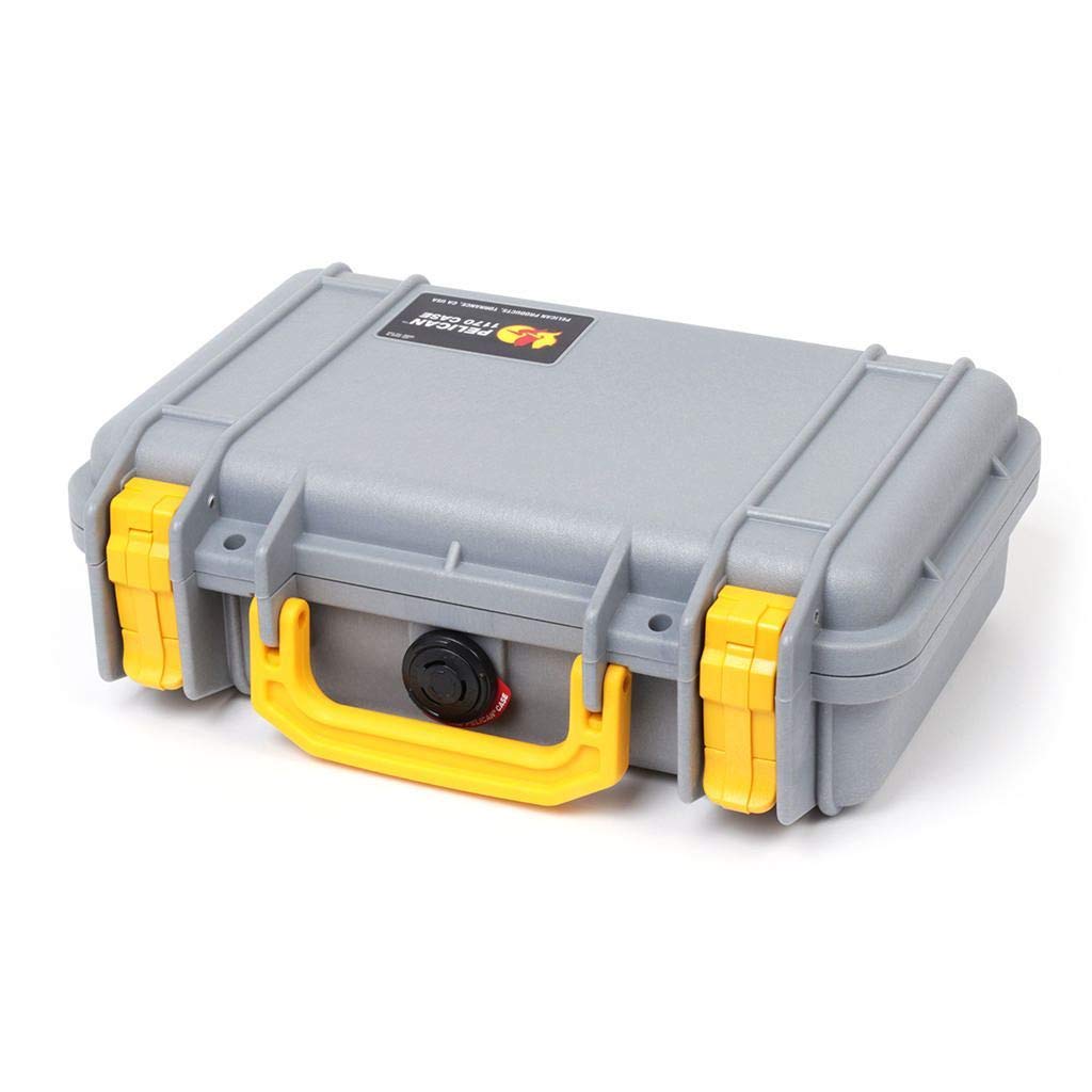 Pelican Silver & Yellow Pelican 1170 case with Foam.