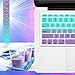DHZ Green with Purple Gradient Keyboard Cover Silicone Skin for MacBook Pro 13