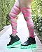 iHeartRaves Pair of Non-Slip Rave Leg Wraps (Neon Pink)