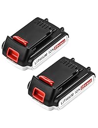 LBXR20 2000 mAh reemplazo para Black and Decker 20 V batería 20 V Max Ion de litio LBXR20 LBX20 LBX20 LBXR2020-OPE LBXR20B-2 LB2X4020-2 paquetes
