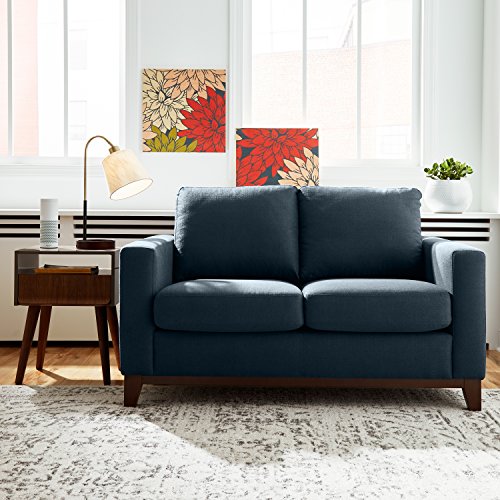 Amazon Brand Rivet North End Modern Wood Accent Loveseat Sofa Couch