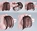Smilco Mini Ultra Thin Fake Hair Bangs Extensions Clip In Bangs Fringe Front hair extensions (Natural Black)