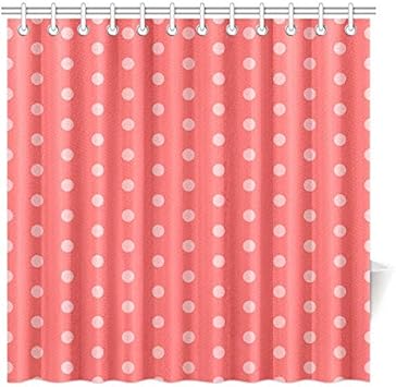 blueHUI Cortina de baño para decoración del hogar, Lunares Regulares