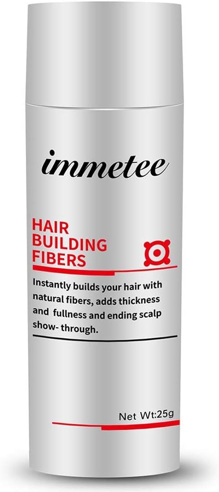 IMMETEE Keratin Hair Building Fibers Powder Conceal Instantly for Thinning Hair,Cover Up Hair Loss Natural Thickens for Men and Women-25g/0.88oz (GRAY)