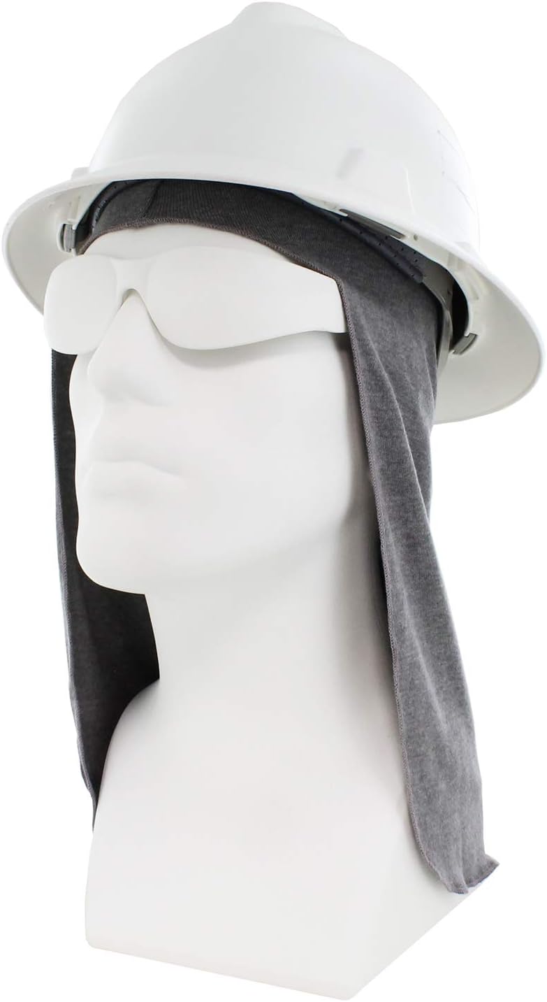 Flame Resistant FR Hard Hat Liner, Sun Shade, Lt. Gray, One Size Fits