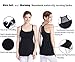 SUIEK Nursing Top Tank Cami Maternity Shirt Sleep Bra for Breastfeeding (X-Large, Black+Navy+Grey)