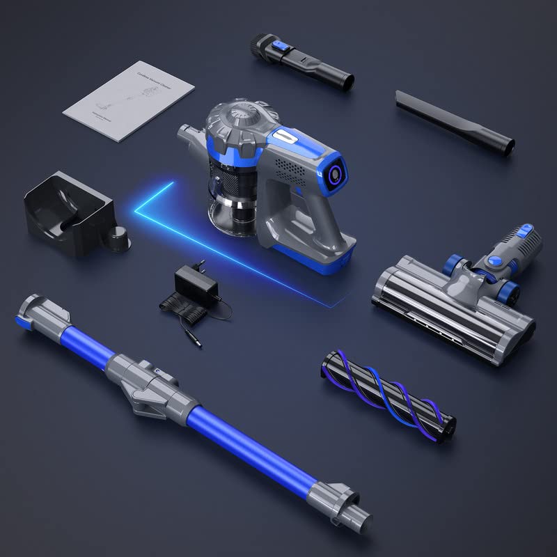 Bevonos Cordless Vacuum Cleaner, 15000Pa Handheld Vacuum Cleaner, 4 in