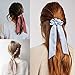 CODOHI 9 Packs Solid Hair Scrunchies Bowknot Ties Ponytail Bow Accessories Assorted Colors Ponytail Holder for Women Girls