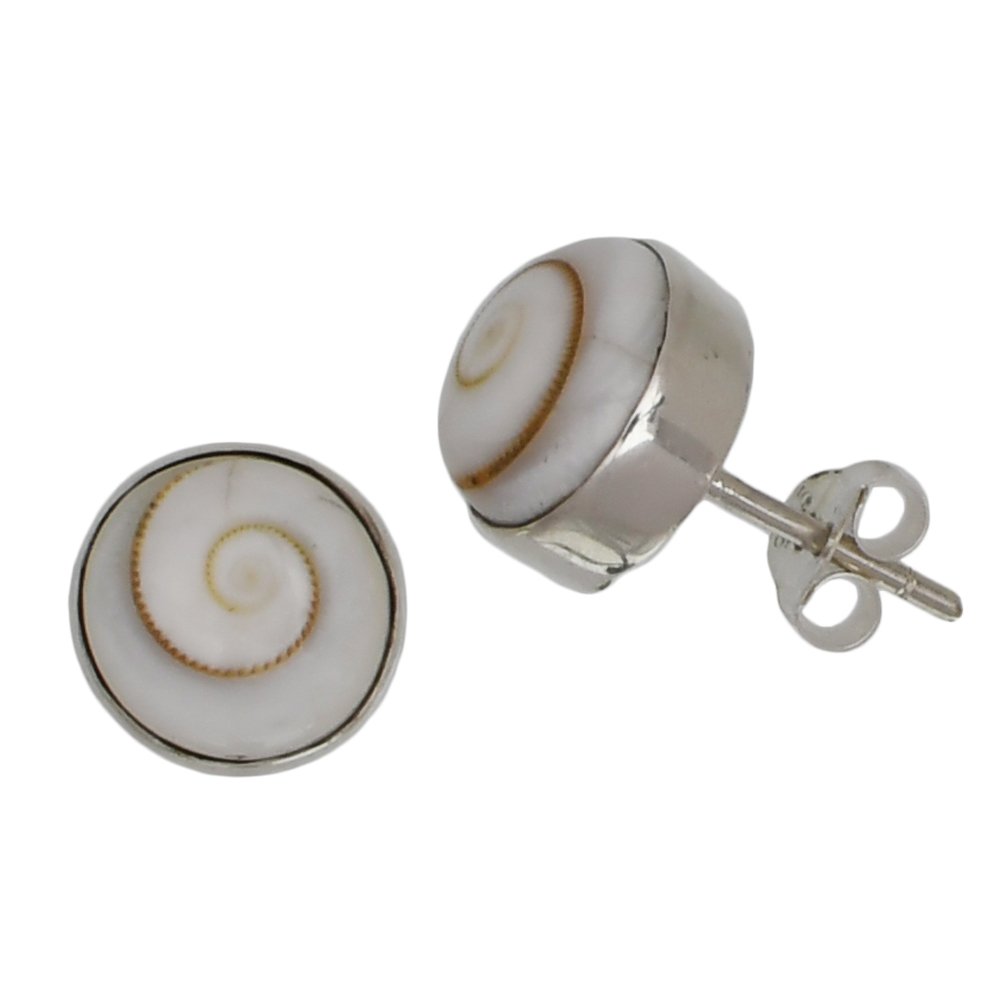 I-be Shiva Eye Stud Earrings Round 925 Silver 358301