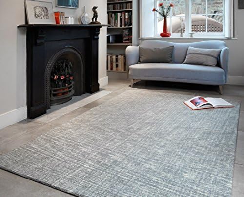 Modern Designer carpet TRENT Rug 200x300cm Silver Silver 100% New Zealand wool