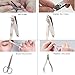 Manicure Pedicure Set Stainless Steel Nail Clippers Travel Grooming Kit with Protable Case-UHIBROS (Black)