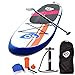 Goplus Inflatable Stand Up Paddle Board Package w/Fin Adjustable Paddle Pump Kit Carry Backpack, 6