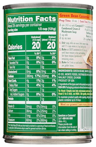 DEL MONTE BLUE LAKE FARMHOUSE CUT GREEN BEANS CAN, 14.5 OZ