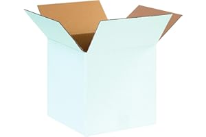 AVIDITI White Shipping Boxes 12"L x 12"W x 12"H (25 Pack) Small Medium Mailing Box for Small Business Packaging, Mailers, Gifts & Storage