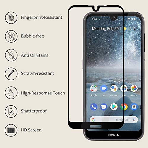 JGD PRODUCTS® Edge to Edge Tempered Glass Screen Protector for Nokia 4.2 with Installation kit