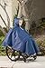 Comfort Finds Wheelchair Summer Poncho – Adult Elderly Seniors Wheelchair Cape – Durable Quality Poly/Cotton Lined - Full Waterproof Coverage Zip Front Hood (Single Pack, Navy)