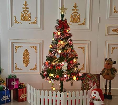 210cm Artificial Christmas Tree Included 209 Pcs Small Decorations