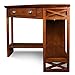 Leick Home 82431 Corner Computer Writing Desk with Drop Front Keyboard Drawer, Oak